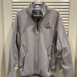 Antigua Gray Fleece Pullover with Logo